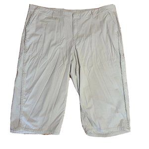 LANE BRYANT Solid All Tan Cropped Pants with Pockets  Womens Plus Size 28